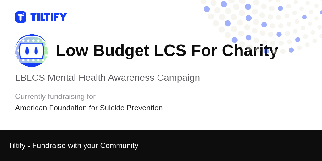 Tiltify Lblcs Mental Health Awareness Campaign