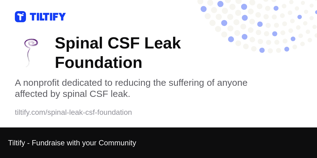 Tiltify Spinal CSF Leak Foundation