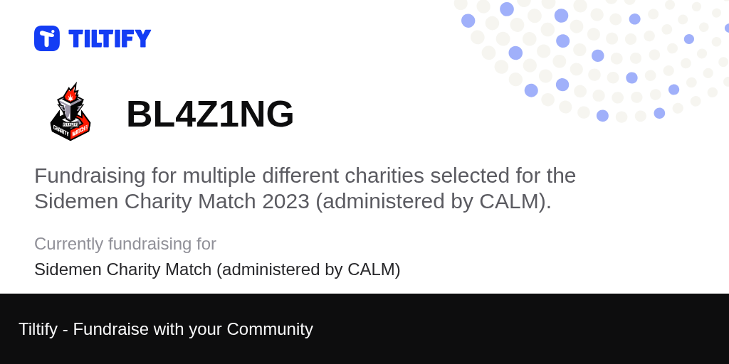 Tiltify - Fundraising for multiple different charities selected for the ...