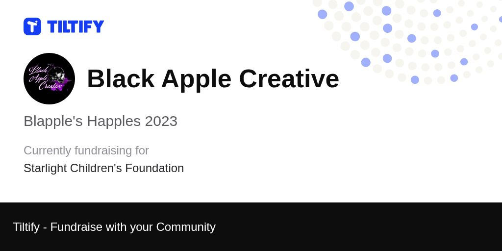 Tiltify - Blapple's Happles 2023