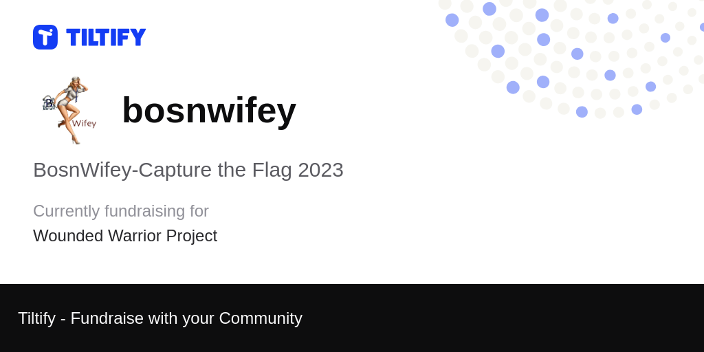 Tiltify - BosnWifey-Capture The Flag 2023