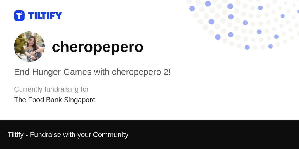 Tiltify - End Hunger Games with cheropepero 2!