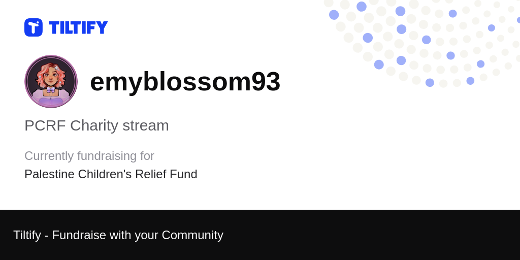 Tiltify - PCRF Charity stream