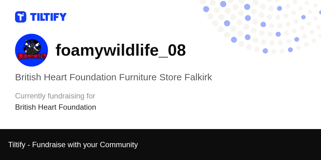 Tiltify British Heart Foundation Furniture Store Falkirk