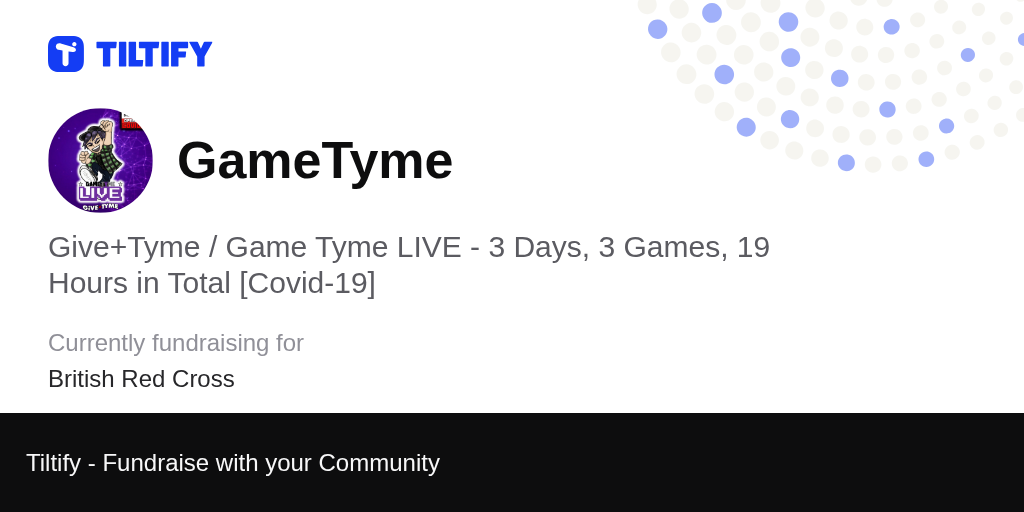 Tiltify Give Tyme Game Tyme LIVE 3 Days 3 Games 19 Hours In