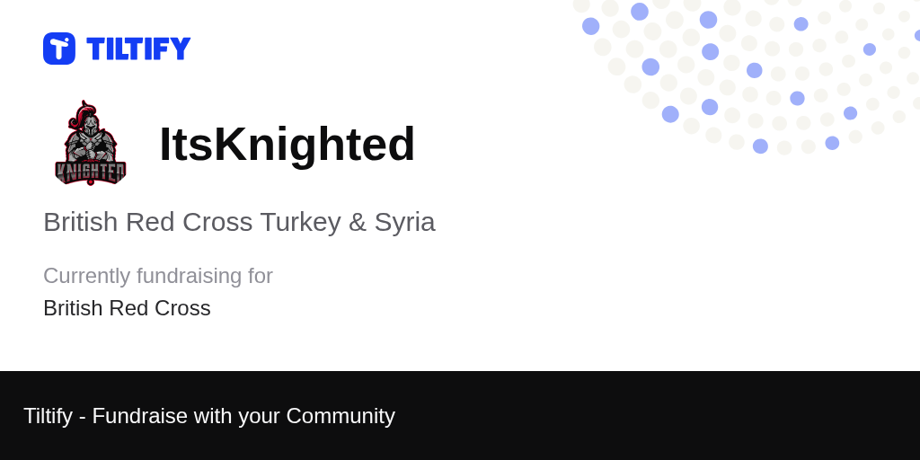 Tiltify British Red Cross Turkey & Syria