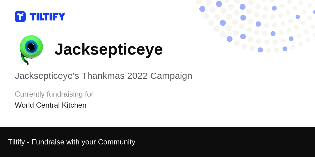 Tiltify - Jacksepticeye's Thankmas 2022 Campaign