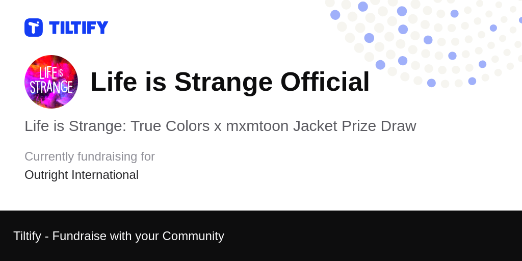 Tiltify - Life is Strange: True Colors x mxmtoon Jacket Prize Draw