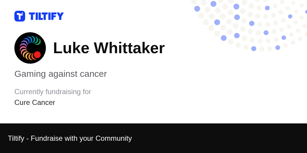 Tiltify Gaming against cancer