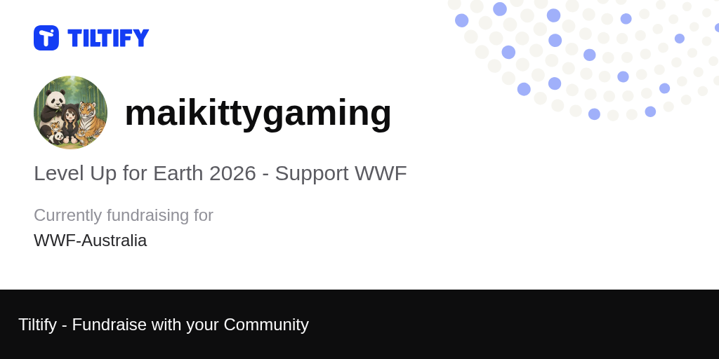 Tiltify - Level Up for Earth 2026 - Support WWF