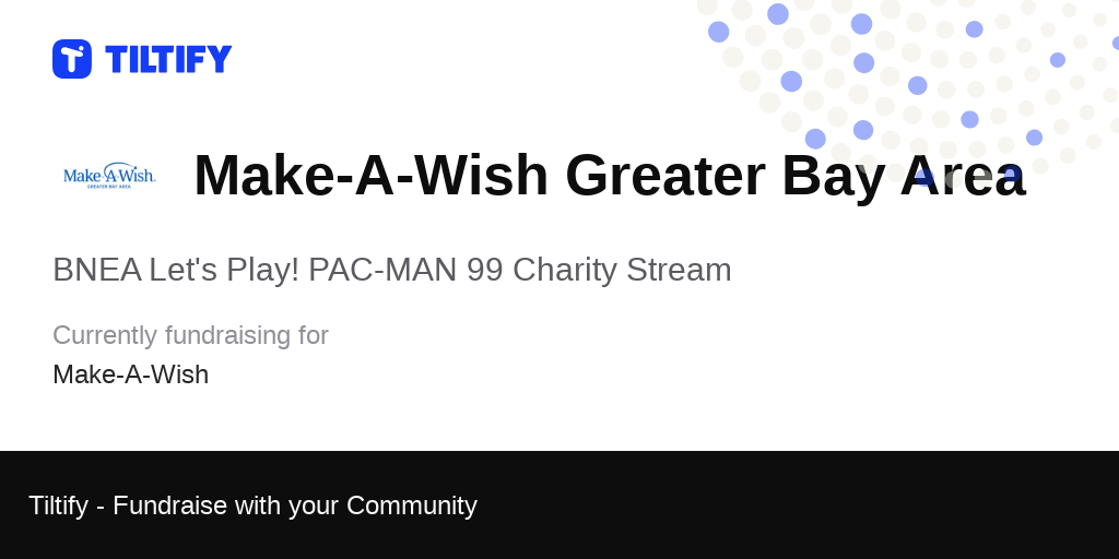 Tiltify - BNEA Let's Play! PAC-MAN 99 Charity Stream