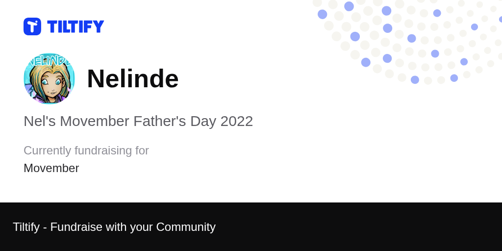 Tiltify Nel's Movember Father's Day 2022
