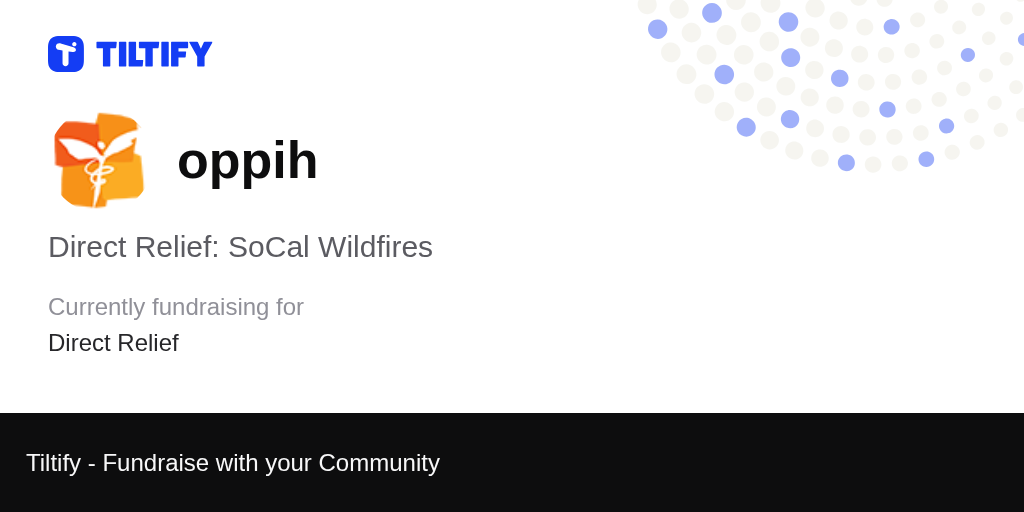 Tiltify - Direct Relief: SoCal Wildfires