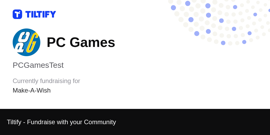 Tiltify PCGamesTest