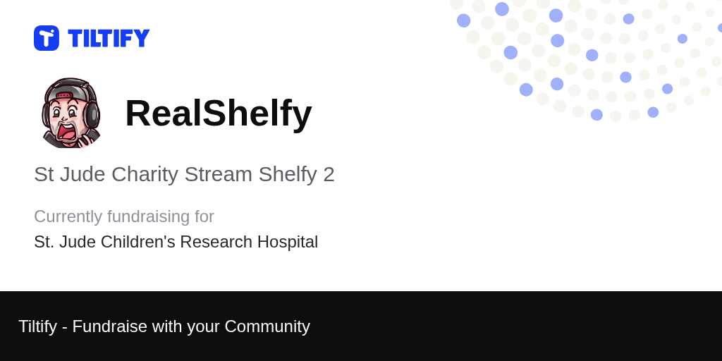Tiltify St Jude Charity Stream Shelfy 2