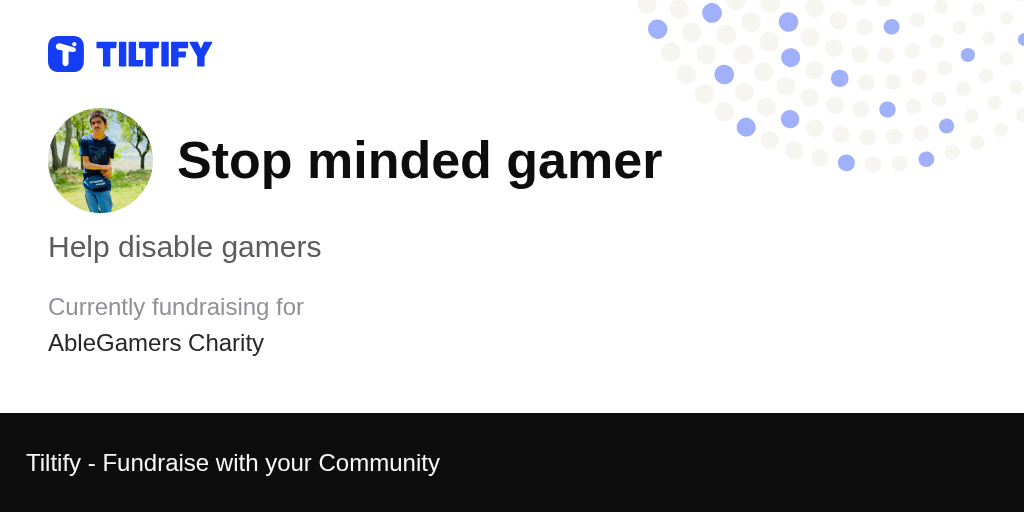 Tiltify - Help disable gamers