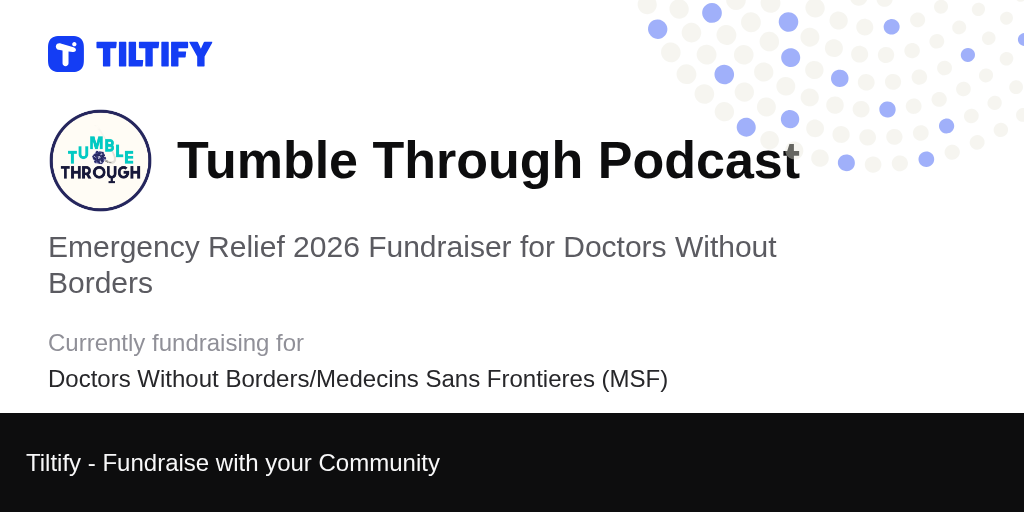 Tiltify - Emergency Relief 2026 Fundraiser for Doctors Without Borders