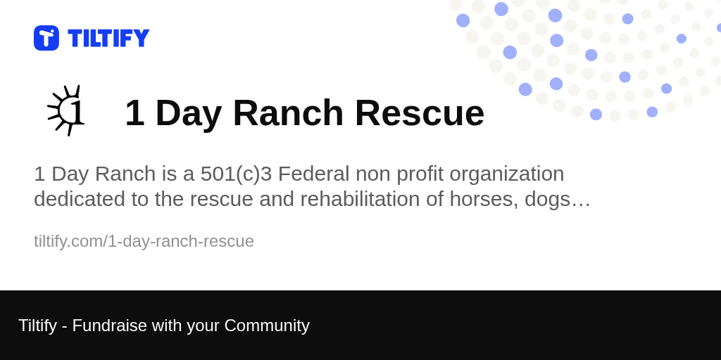 Tiltify - 1 Day Ranch Rescue