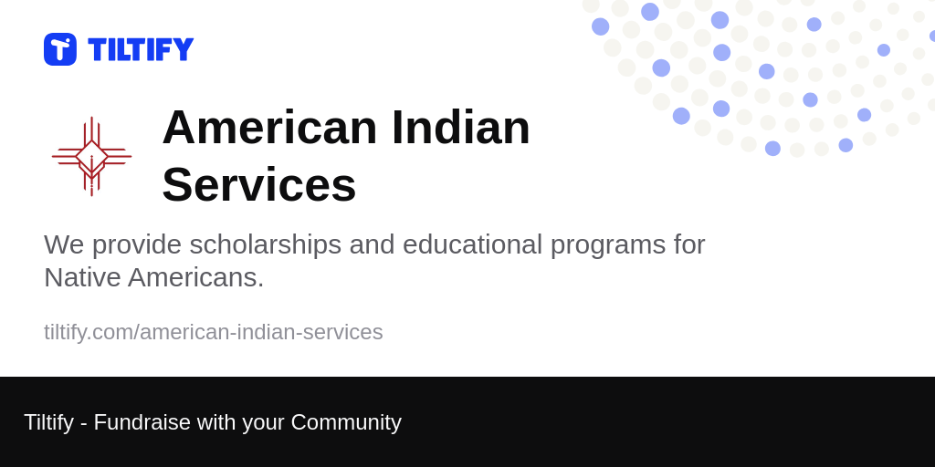 Tiltify American Indian Services   American Indian Services