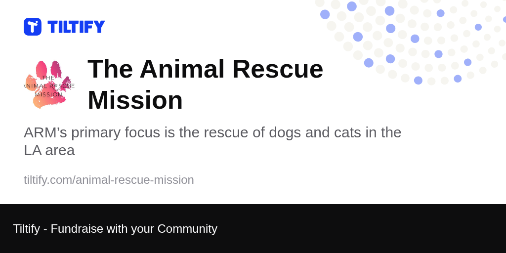Tiltify - The Animal Rescue Mission
