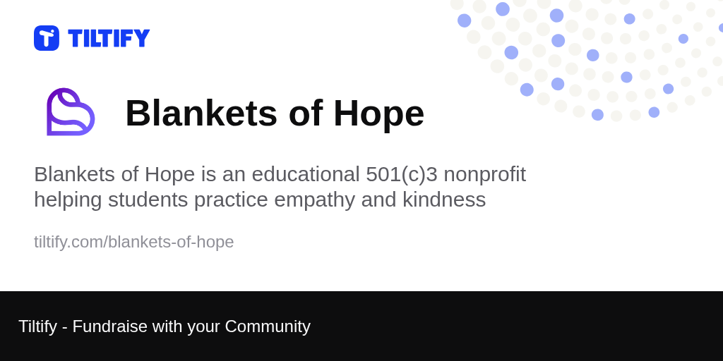 Tiltify Blankets of Hope