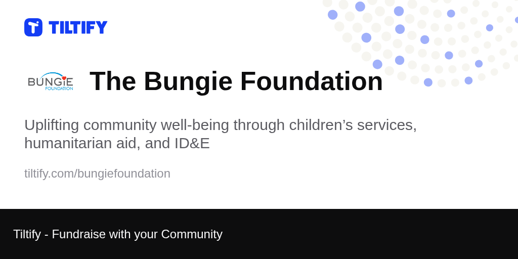 Tiltify The Bungie Foundation