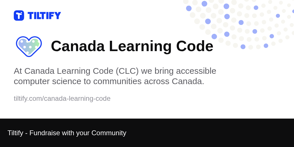 Tiltify - Canada Learning Code