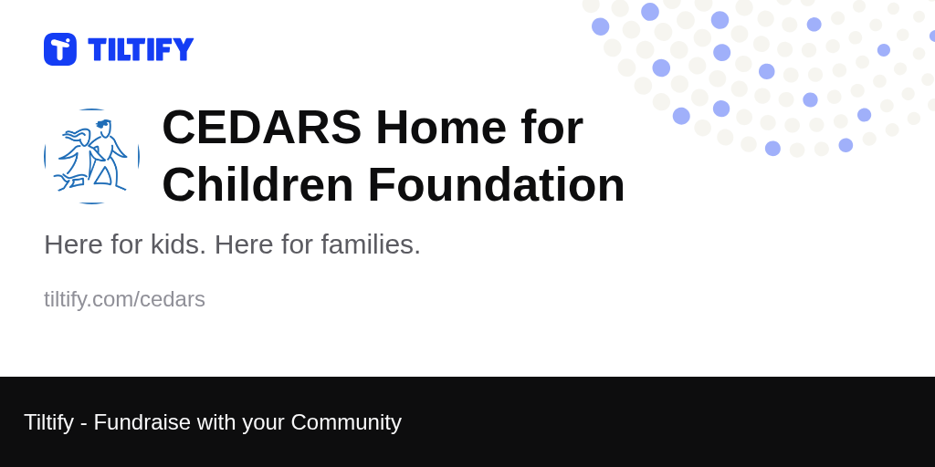 Tiltify CEDARS Home for Children Foundation