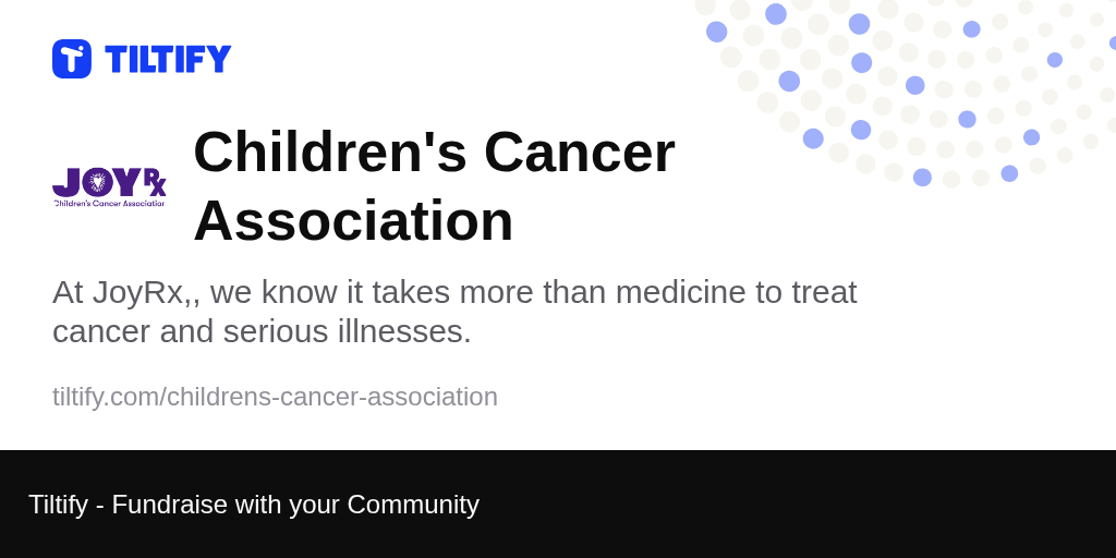 Tiltify Children's Cancer Association