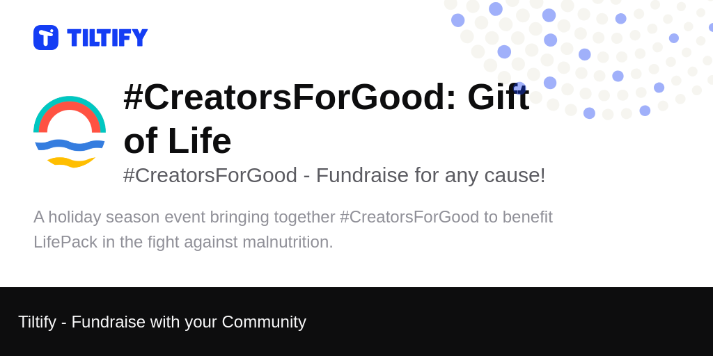 tiltify-creatorsforgood-gift-of-life