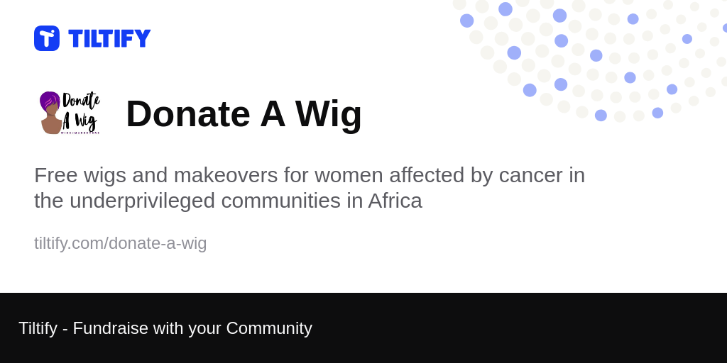 Tiltify Donate A Wig