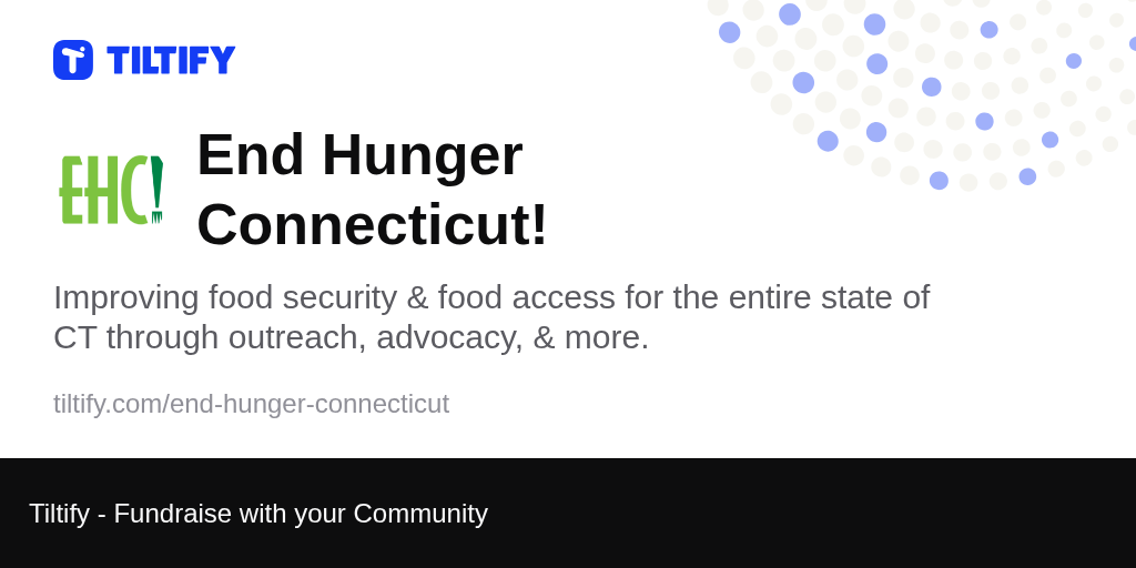 Tiltify End Hunger Connecticut!