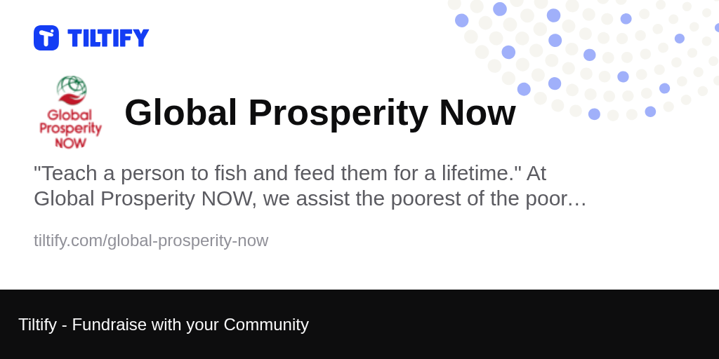 Tiltify Global Prosperity Now