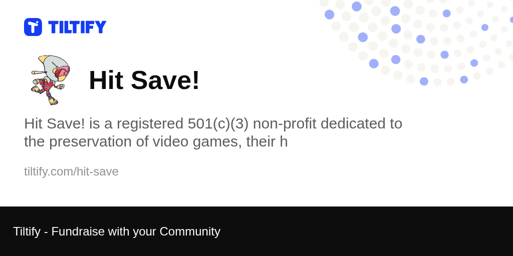 Tiltify - Hit Save!