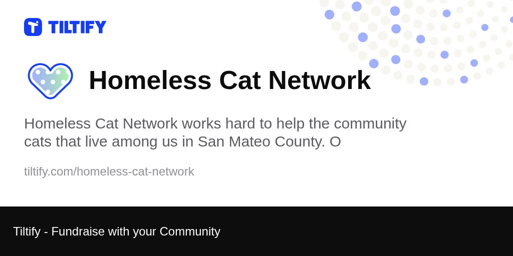 Tiltify - Homeless Cat Network