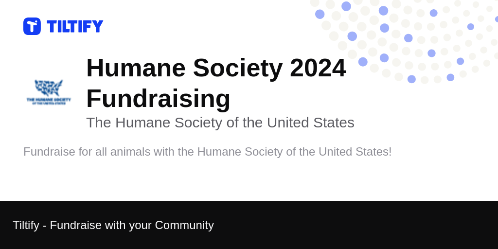 Humane Society 2024 Fundraising