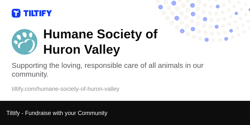 Tiltify Humane Society Of Huron Valley   Humane Society Of Huron Valley