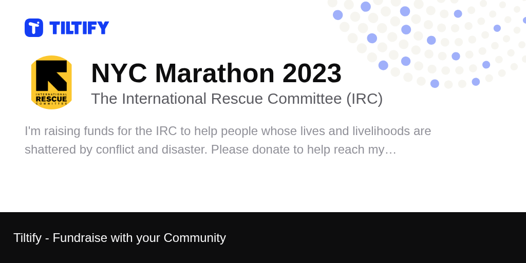 Tiltify NYC Marathon 2023