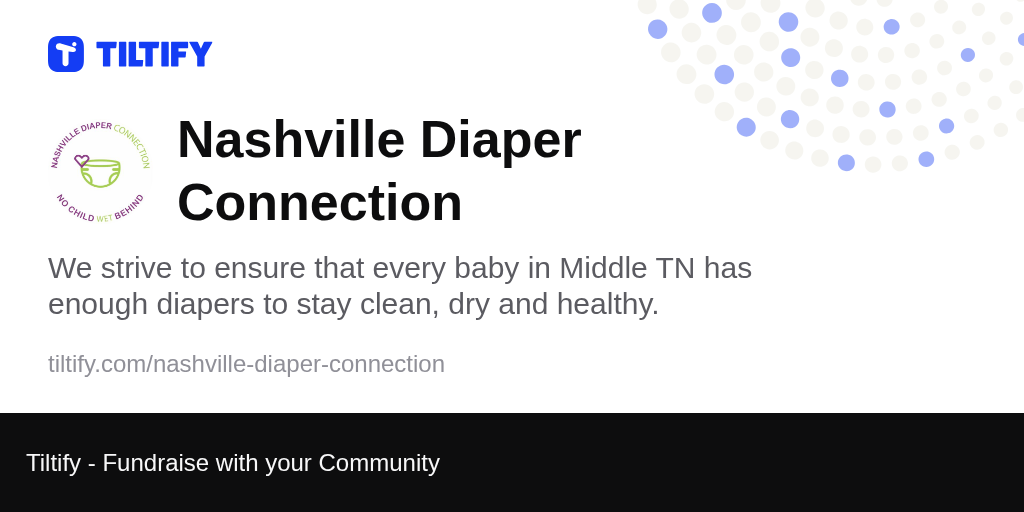 Tiltify Nashville Diaper Connection
