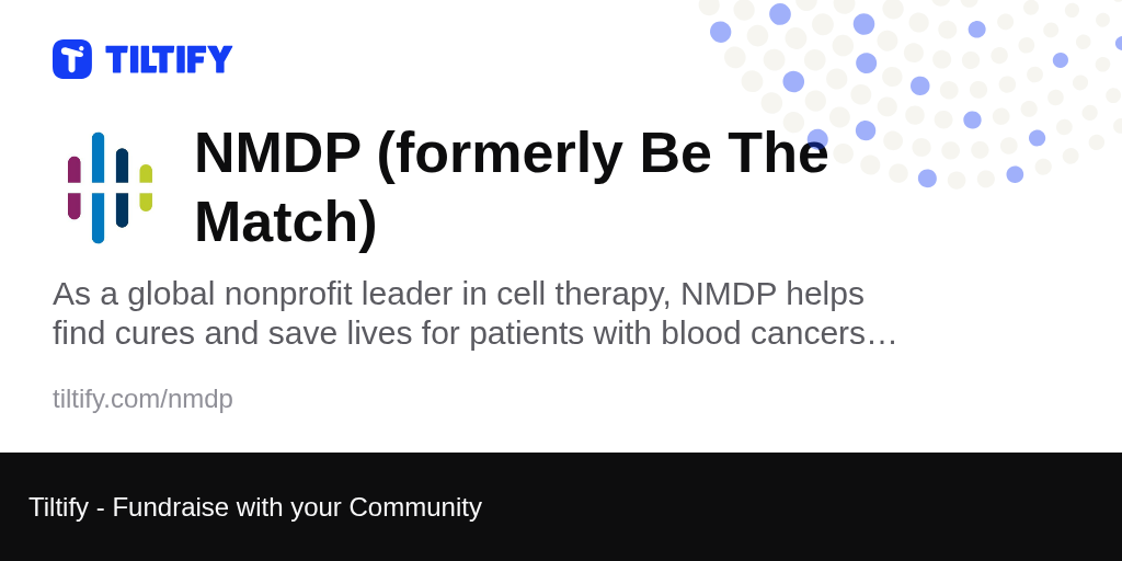 Tiltify - NMDP (formerly Be The Match)