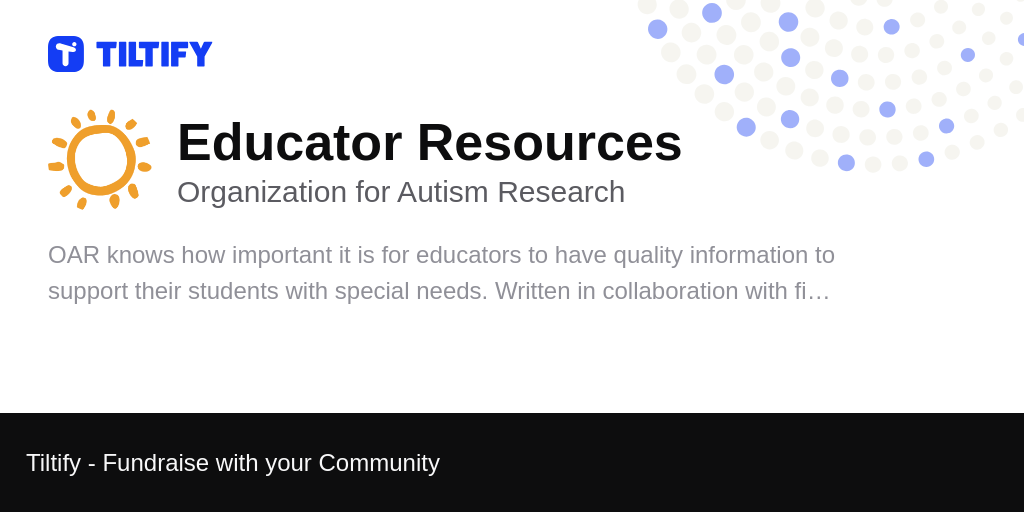Tiltify - Educator Resources