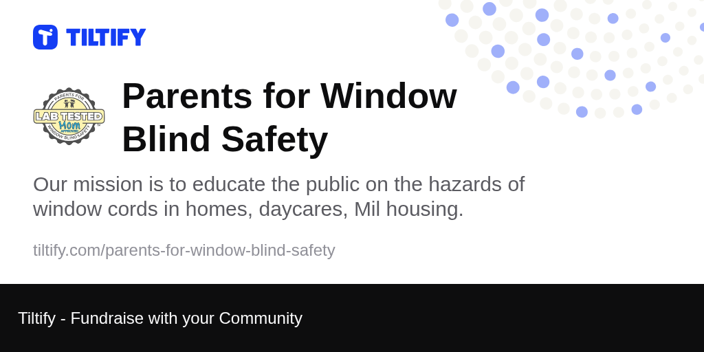 Tiltify Parents for Window Blind Safety