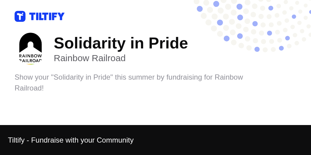 Tiltify Solidarity in Pride