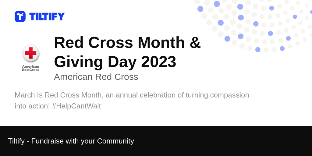 Tiltify - Red Cross Month & Giving Day 2023