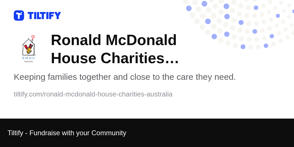 Tiltify Ronald McDonald House Charities Australia