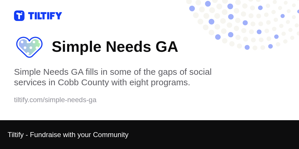 Tiltify Simple Needs GA