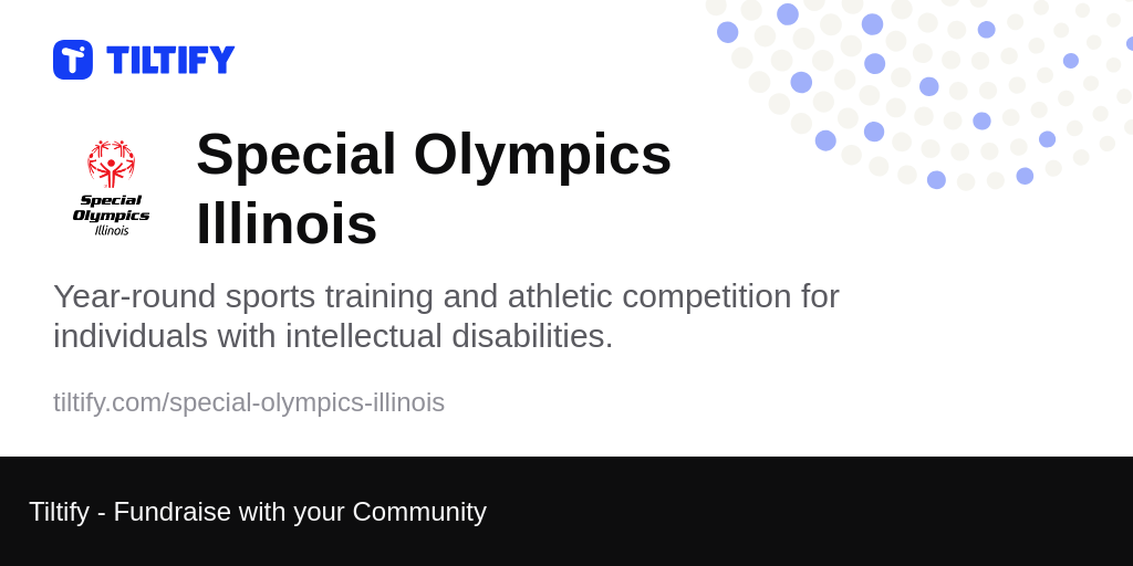 Tiltify Special Olympics Illinois