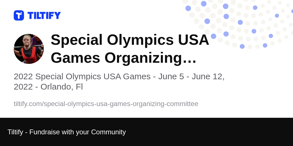 Tiltify Special Olympics USA Games Organizing Committee