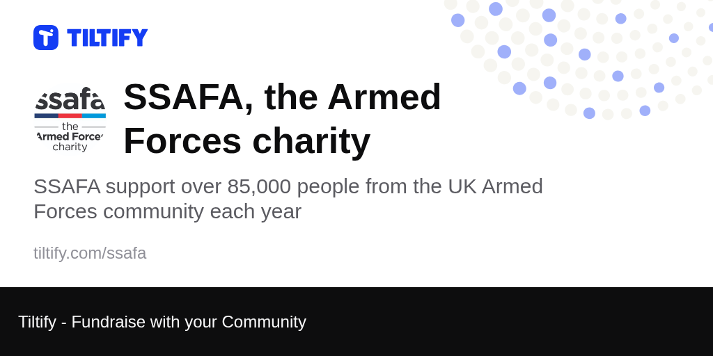 Tiltify - SSAFA, the Armed Forces charity