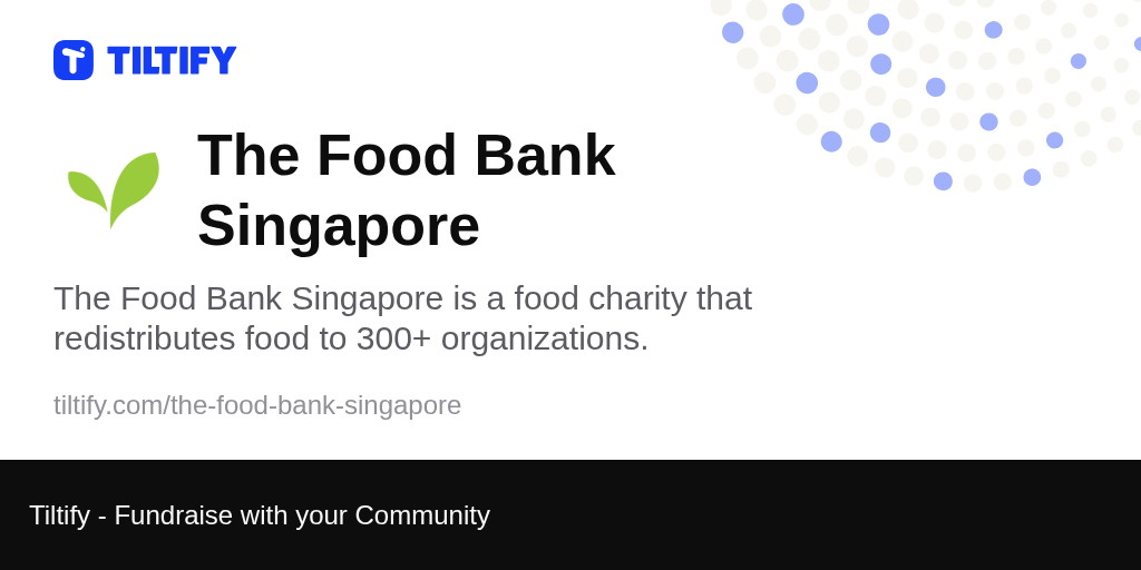 Tiltify The Food Bank Singapore
